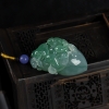 天然糯冰种飘翠翡翠吊坠-红掌柜