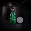 糯种深绿翡翠金枝玉叶挂坠-红掌柜