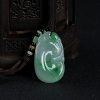 糯种飘翠翡翠如意吊坠-红掌柜