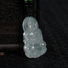 天然糯冰种飘花翡翠观音吊坠-红掌柜