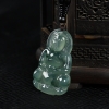 缅甸糯冰种飘花翡翠观音吊坠-红掌柜