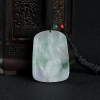 天然糯种翡翠山水图吊坠-红掌柜