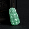 天然糯种豆绿翡翠观音吊坠-红掌柜