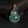 缅甸天然糯冰种飘花翡翠吊坠-红掌柜