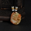 缅甸天然糯种红翡翠瑞兽吊坠-红掌柜