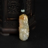 缅甸天然黄翡望子成龙吊坠-红掌柜