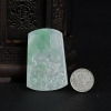 糯种飘翠翡翠吊坠-红掌柜