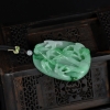 缅甸天然糯种翡翠节节高升吊坠-红掌柜