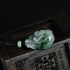 缅甸天然糯种翡翠花开富贵吊坠-红掌柜