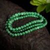 缅甸天然糯种翠绿翡翠项链-红掌柜