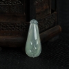 缅甸天然糯冰种浅绿翡翠花吊坠-红掌柜
