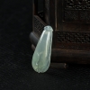 缅甸糯冰种浅绿翡翠花吊坠-红掌柜