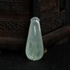缅甸天然浅绿翡翠花吊坠-红掌柜