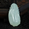 缅甸天然糯种浅绿翡翠吊坠-红掌柜