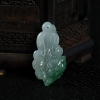 缅甸天然糯种飘翠翡翠百财吊坠-红掌柜