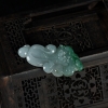 缅甸天然糯种翡翠百财吊坠-红掌柜
