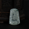 糯冰种飘花翡翠辰龙吊坠-红掌柜