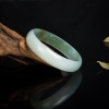 缅甸天然糯冰种翡翠光面方镯-红掌柜