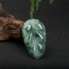 糯冰种飘花翡翠金枝玉叶吊坠