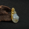 天然糯冰种俏色翡翠知足是福吊坠-红掌柜