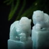 天然翡翠貔貅印章套装-红掌柜