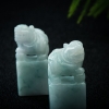 缅甸翡翠貔貅印章套装-红掌柜