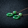 天然翡翠平安扣耳坠-红掌柜