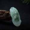 天然缅甸糯冰种飘花翡翠吊坠-红掌柜