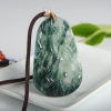 糯冰种飘花翡翠喜上眉梢吊坠-红掌柜