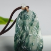 缅甸糯冰种飘花翡翠喜上眉梢吊坠-红掌柜