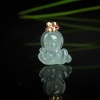 18k糯冰种晴水翡翠小沙弥吊坠-红掌柜