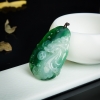 缅甸天然翡翠福如东海吊坠-红掌柜
