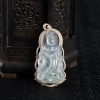 缅甸天然冰种翡翠观音吊坠-红掌柜