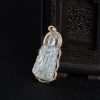 缅甸冰种翡翠观音吊坠-红掌柜