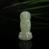 糯种灰绿翡翠观音吊坠-红掌柜