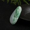缅甸豆种春带彩翡翠如意吊坠-红掌柜