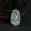 缅甸天然糯冰种浅绿翡翠金玉满堂吊坠-红掌柜