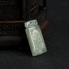天然糯冰种灰绿翡翠仿古龙吊坠-红掌柜