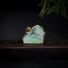 高冰种翡翠连年有余吊坠-红掌柜