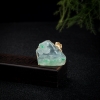 高冰种飘翠翡翠连年有余吊坠-红掌柜