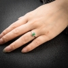 糯冰种翠绿翡翠戒指-红掌柜