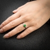 糯冰种翠绿翡翠戒指-红掌柜
