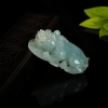 天然油青种翡翠貔貅吊坠-红掌柜