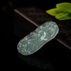 缅甸糯冰种灰绿翡翠貔貅吊坠-红掌柜