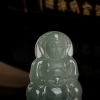 缅甸天然油青种翡翠吊坠-红掌柜