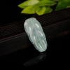 天然油青种翡翠金枝玉叶吊坠-红掌柜
