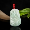 缅甸天然糯种浅绿翡翠一品清廉吊坠-红掌柜