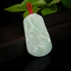天然糯种浅绿翡翠一品清廉吊坠-红掌柜
