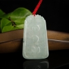 缅甸天然飘花翡翠鱼跃龙门吊坠-红掌柜