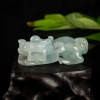 缅甸天然糯种俏色翡翠貔貅吊坠-红掌柜